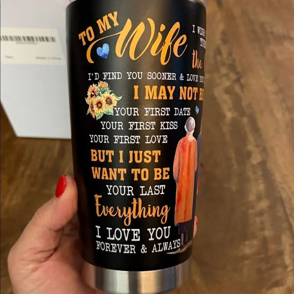 Stainless Steel Tumbler 20oz Wife Gifts from Husband with gift box